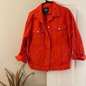 Urban Outfitters BDG Red-Orange Denim Jacket